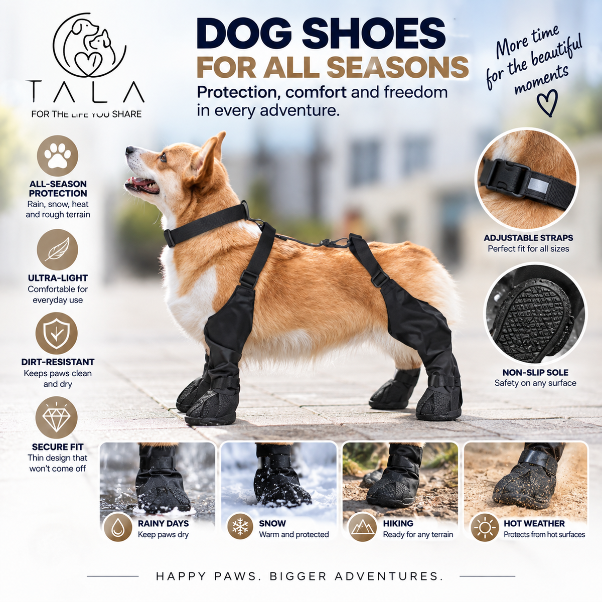 TALA Hundeschuhe für alle Jahreszeiten